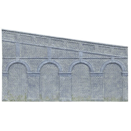 Hornby Hornby High Stepped Arched Retaining Walls X 2 (Engineers Blue Brick)