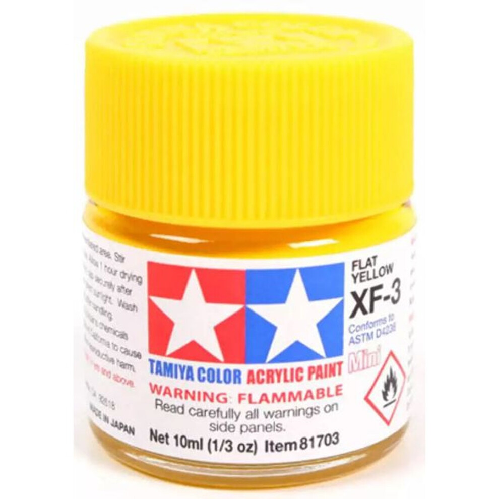 Tamiya Acrylics 10ml - XF-3 Flat Yellow