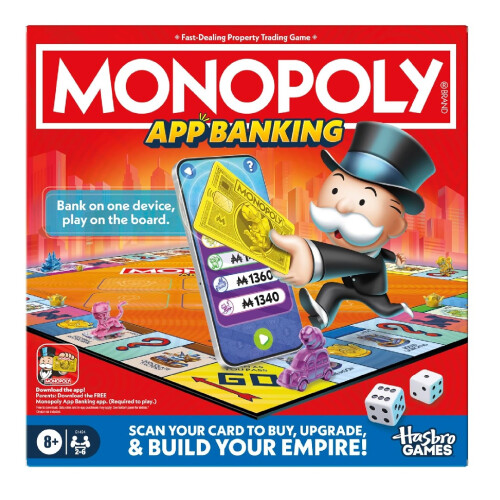 Monopoly Monopoly App Banking Board Game with Digital Banking Cards