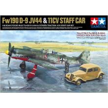 German Focke-Wulf Fw190 D-9 & 2CV Staff Car Set (1:48)
