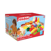 Play Food Set. 44 Piece Play Food Set for Children Aged 2+. Contains A Delicious Assortment of Fruits, Vegetables and Meals