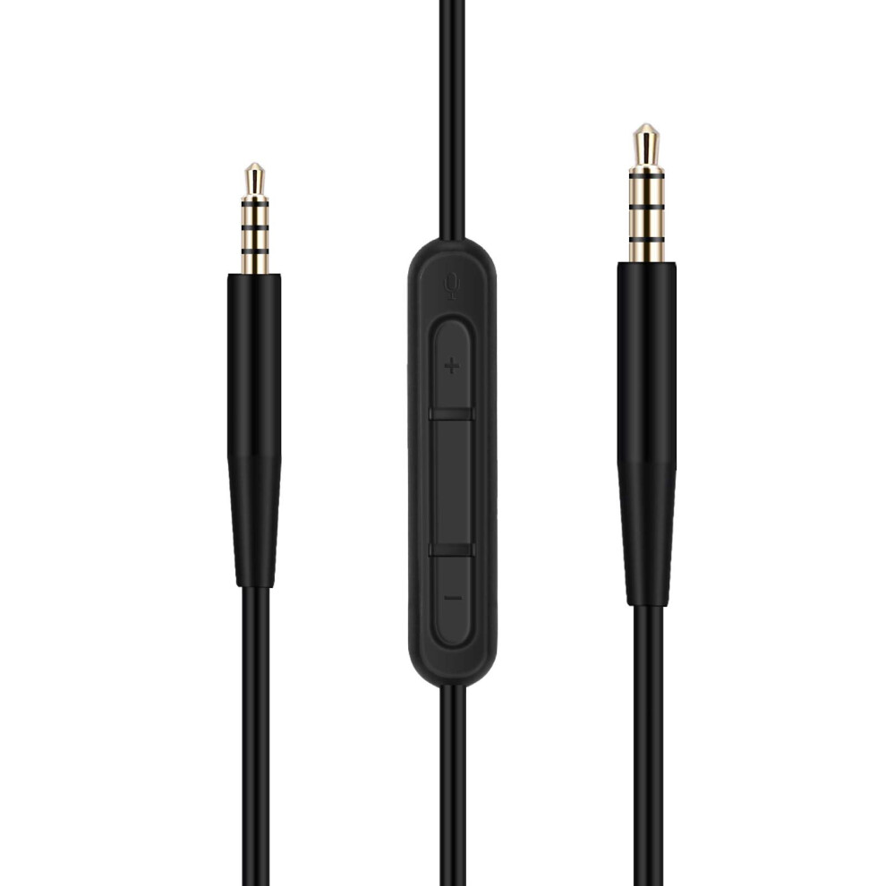 Replacement Cable With Mic For Bose Headphones Qc25 Qc35 Soundlink Oe2 Oe2i, Goldplated Jack 9412369249685