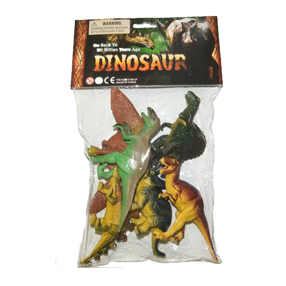 Kandy Toys M.y Dinosaur Toy Animals Figure Plastic Play Set For Learning & Awareness - 6Pcs