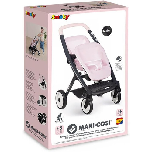 Smoby Maxi-Cosi Pink Twin Stroller 2