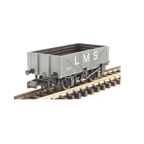 5 Plank Wagon 9ft Wheelbase LMS Grey
