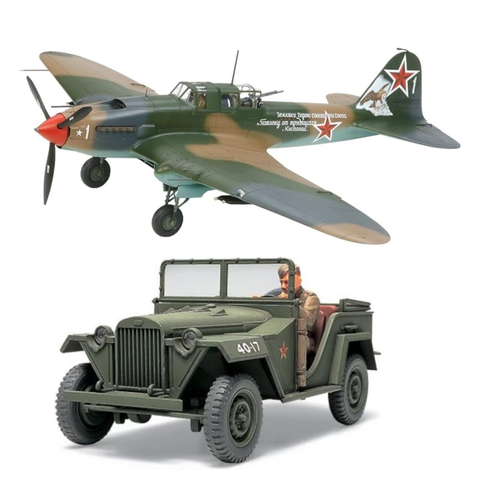 Tamiya Russian Ilyushin Il-2 & Gaz-67B Set (1:48 Scale)