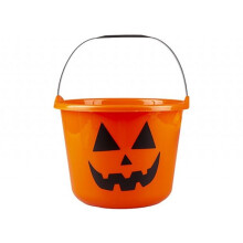 Jumbo Halloween Candy Bucket Assorted Colours - Orange Pumpkin Trick Treat Fun - jumbo orange halloween pumpkin candy bucket trick treat fun large