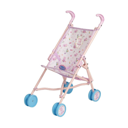 HTI Peppa Pig Stroller | Childrens Baby Doll Pram Toy Great For Girls & Boys Aged 3+