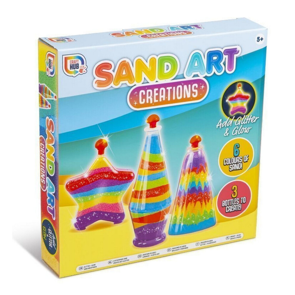 Childrens Bottle Glow Sand Art Set Make Your Own Activity Craft Kit Play Set