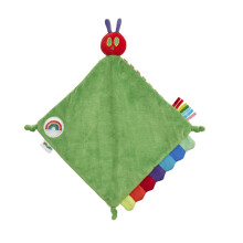 Very Hungry Caterpillar Baby Comforter – Soft & Colourful Rainbow VHC Comfort Blanket with Textured Tags, Knotted Corners – Ideal Story-time
