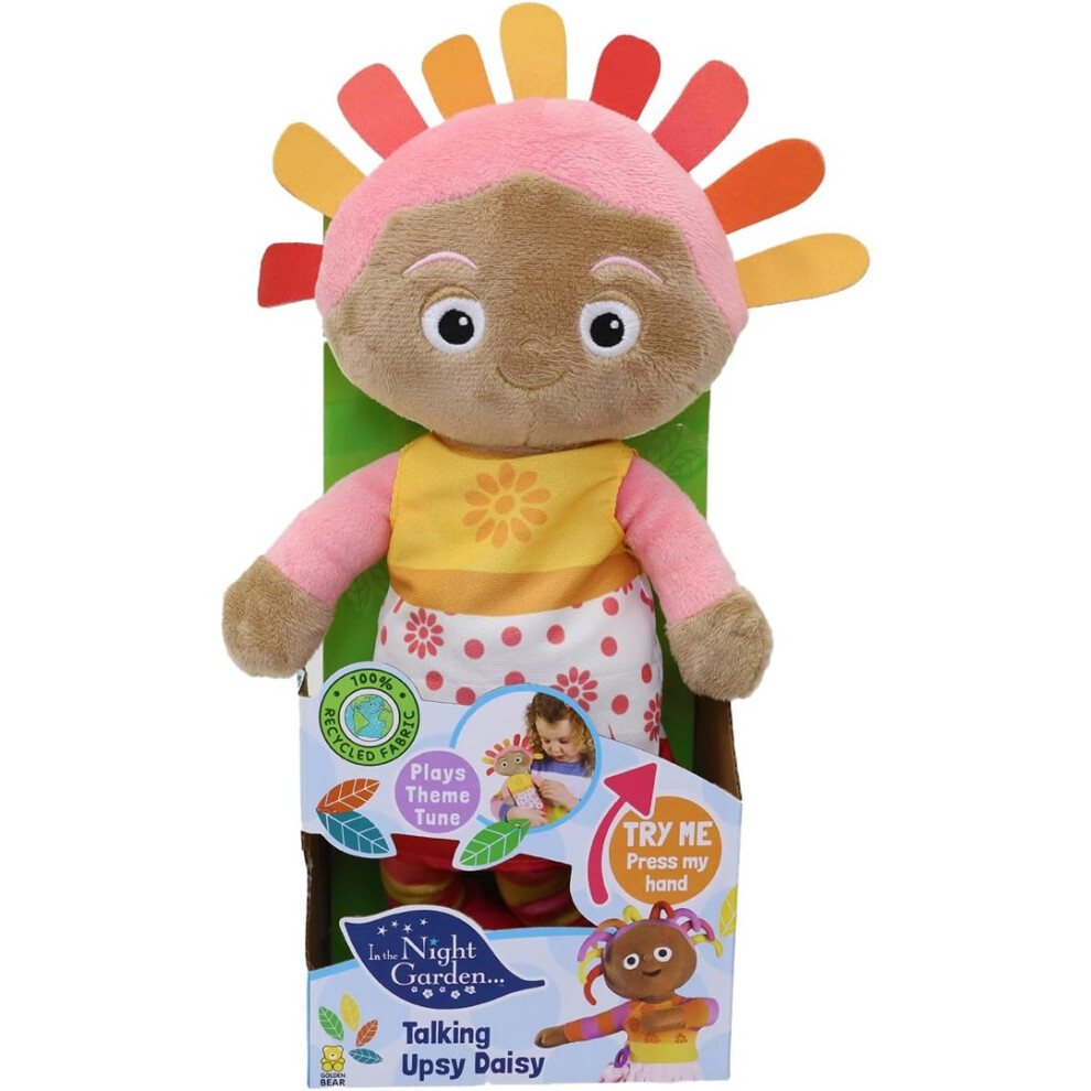In The Night Garden Upsy Daisy Talking Teddy Bear, Cbeebies Cute & Sensory Toys. Comforting Sounds. Kids Toys & Baby Toys 0-6 Months.