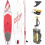Bestway Hydro Force Fastblast Tech SUP Stand Up Paddleboard Set Red 12 ft 6 Inch 1