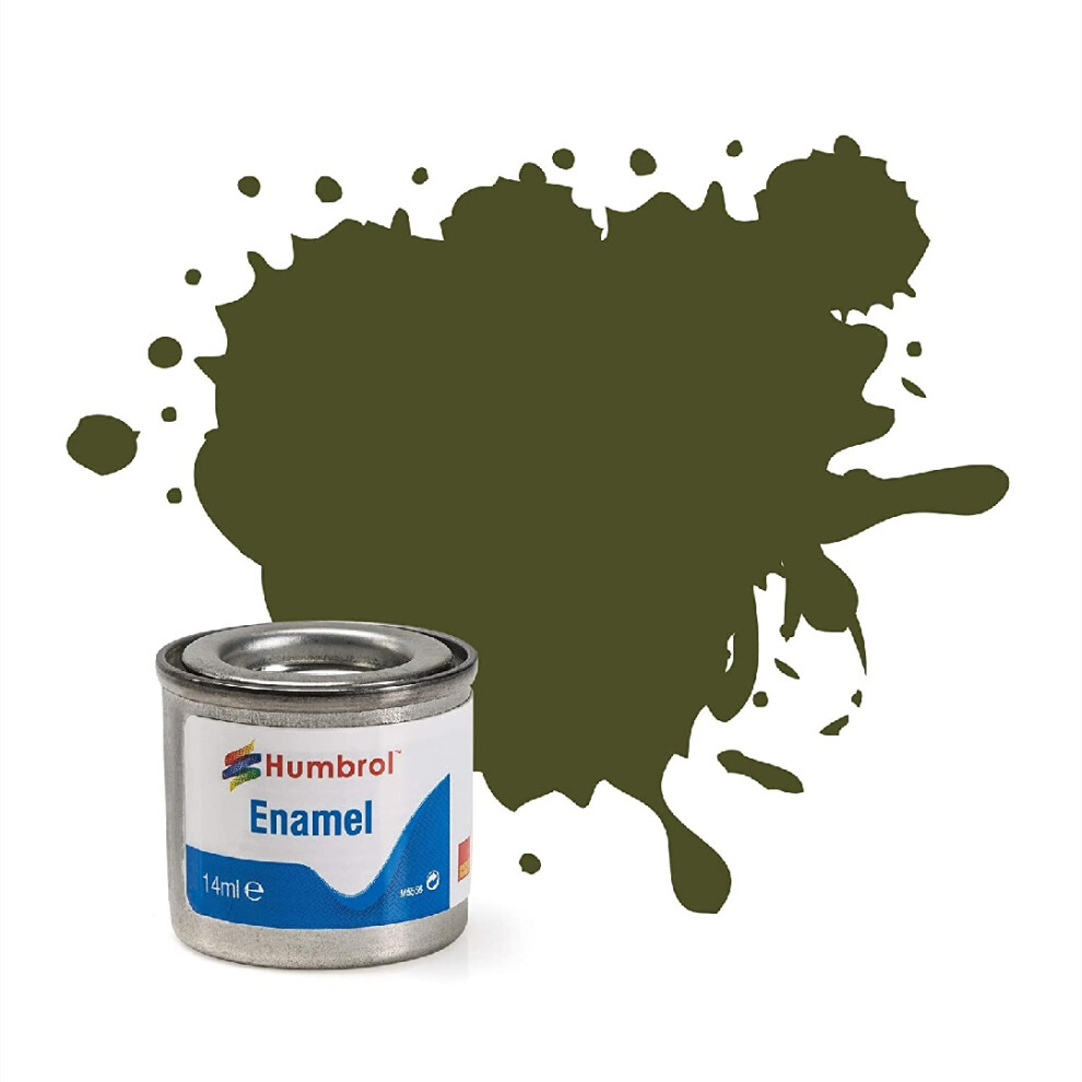 New Humbrol Enamel Paint 14Ml No 155 Olive Drab - Matt Uaa1688