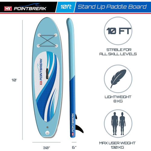 M.Y Pointbreak Paddle Boards 10ft Inflatable Stand Up Paddle Board Paddleboard 2