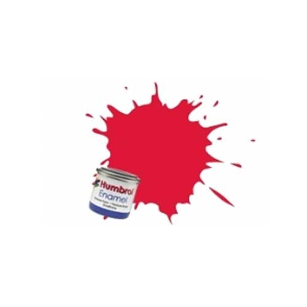 New Humbrol Enamel Paint 14Ml No 19 Bright - Gloss Red Uaa0206