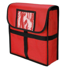 Pizza bag, thermal storage for 11inch pizza box, insulated, waterproof, 33x33x11cm (Red).
