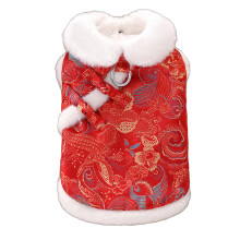 Warm Winter Pet Outfit Chinees-L Bloemen bloeien rijk a