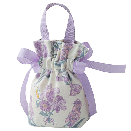 Sacs cadeaux élégants à motif de fleurs,-Style fleur violette