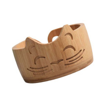 Cats Shape Yarn Bowl Round Knitting Bowl Practical Wool- Bamboo