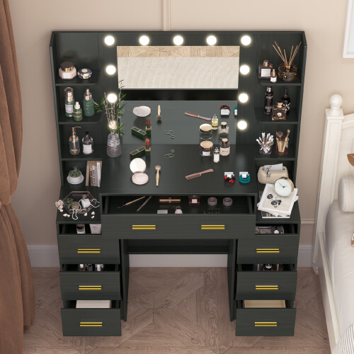 11 LED Lights Mirror Vanity Desk Dressing Table 1