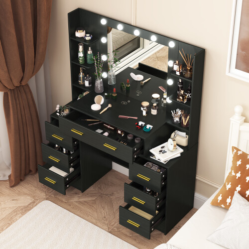 11 LED Lights Mirror Vanity Desk Dressing Table 2