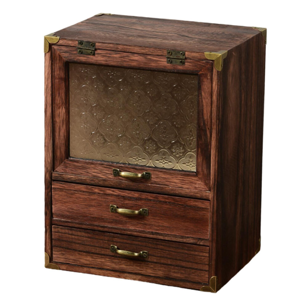 (Style A) Modern Jewelry And Cosmetic Display Cases Makeup Organizer With Brush