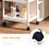 Homcom HOMCOM Mobile Serving Trolley Kitchen Cart Pine Wood Rolling Wheels White 7
