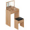 Homcom HOMCOM Dressing Table Set Cushioned Stool Flip-up Mirror Chipboard - Wood Grain 2