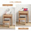 Homcom HOMCOM Dressing Table Set Cushioned Stool Flip-up Mirror Chipboard - Wood Grain 4