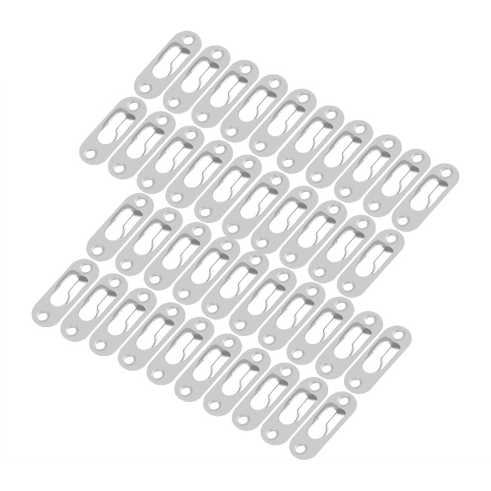Keyhole Hanger Fasteners, Invisible Hanging Solution For Wall Decorations, Unique Protruding Design, Suitable For Picture Frames, Silver Tone Metal, 9340258745881