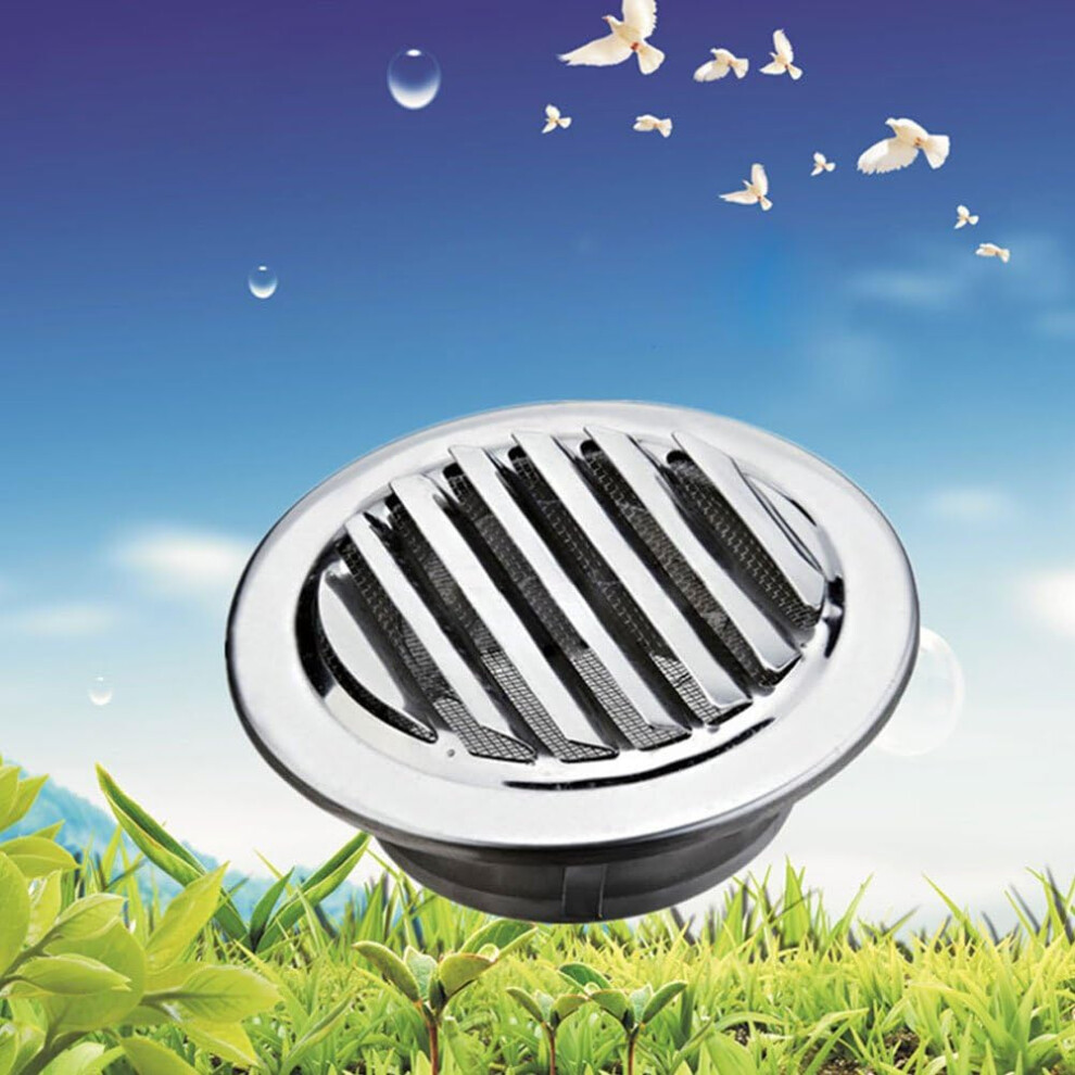 Outdoor Wall Installation Ventilation Grill Hood, Stainless Steel Dryer Vent Covers Home Improvement, Corrosion Resistant Anti-Rust Easy Installation 9775230809327