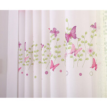 Fashion Light Switch Cover Plate Inspired Window Curtain, Beautiful Wall Plate Adds Style To Room, 1m X 2m Pink Polyester Curtain With Printed Design