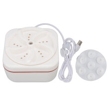 Solução compacta para lavanderia, lavadora portátil com alimentação USB e tecnologia ultrassônica turbo, com design silencioso ideal para
