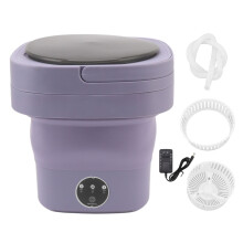 Mini lave-linge pliable, léger et compact, machine à laver automatique avec fonction lavage à la main, portable et performante.