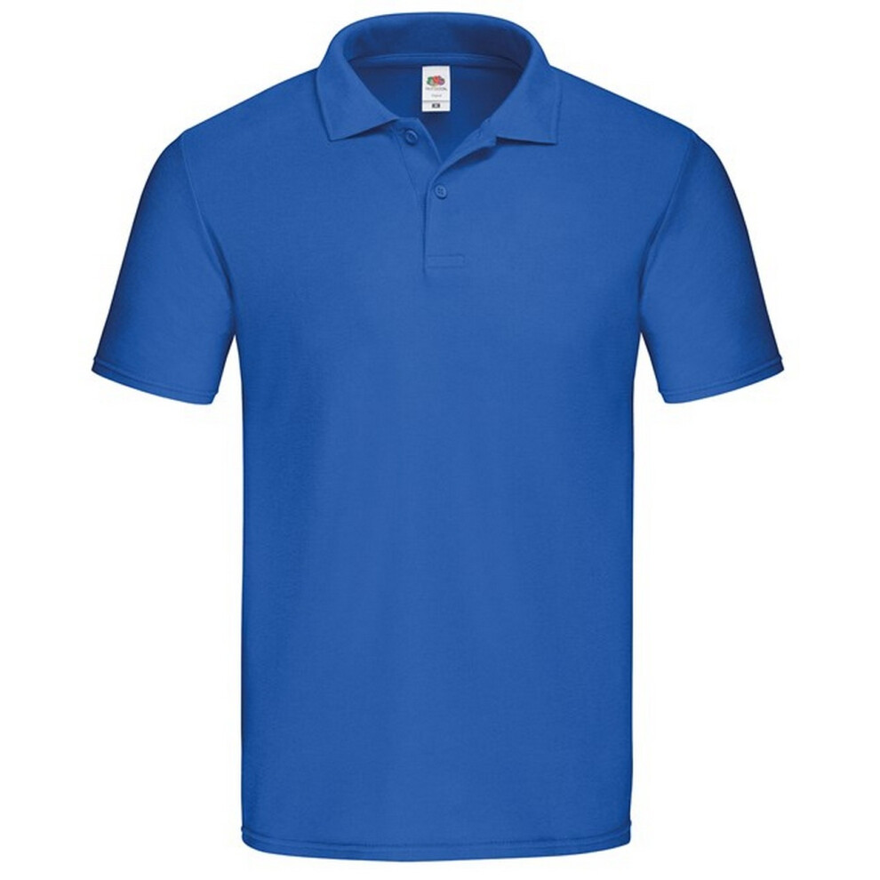 Fruit Of The Loom (L, Royal Blue) Mens Original Polo Shirt