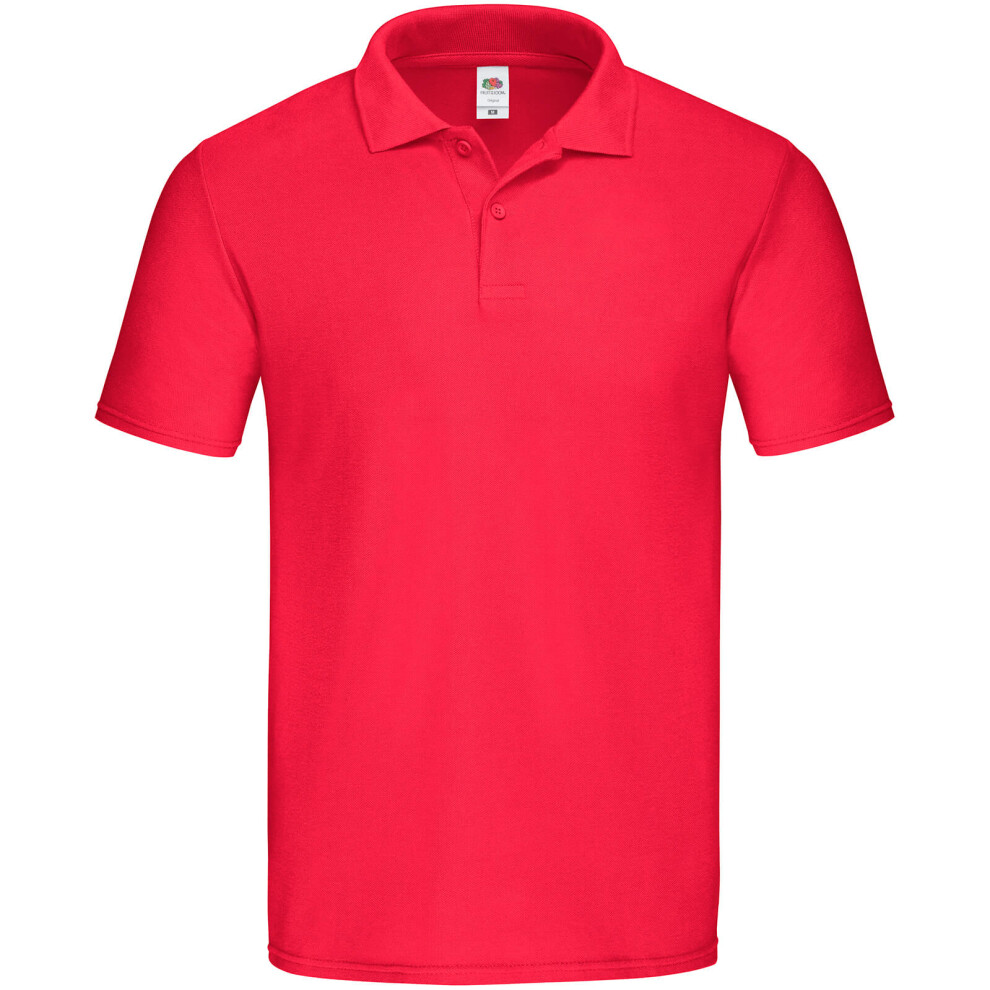 Fruit Of The Loom (Xl, Red) Mens Original Polo Shirt