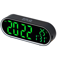 L'horloge électronique moderne présente un-Feu vert noir