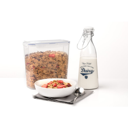 Lock & Lock Rectangular Storage Container with Flip Top Lid - Clear/Blue, 4.3 L 2