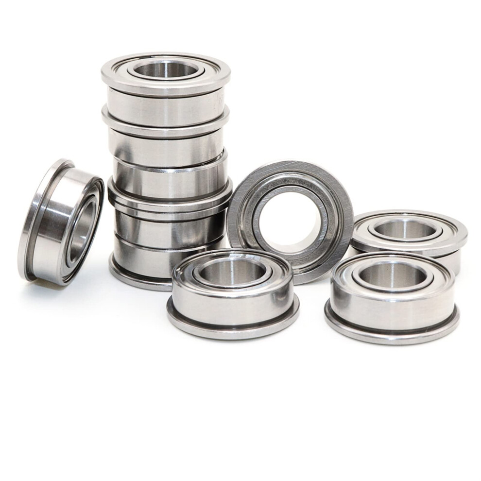 10Pcs Mf126zz P5 6X12x4 Single Row Flanged Deep Groove Ball Bearings Double Shielded 9412369250476