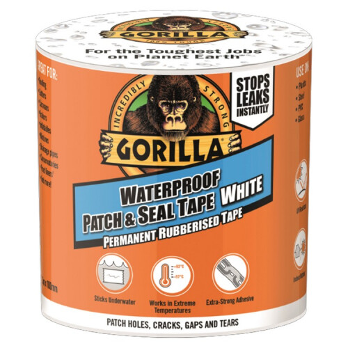 Gorilla Gorilla Waterproof Patch & Seal Tape White 100mm x 3m