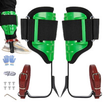 1/2 Set Adjustable Tree Climbing Spikes with Ergonomic Leg Straps, Washable Lining, 40.548cm