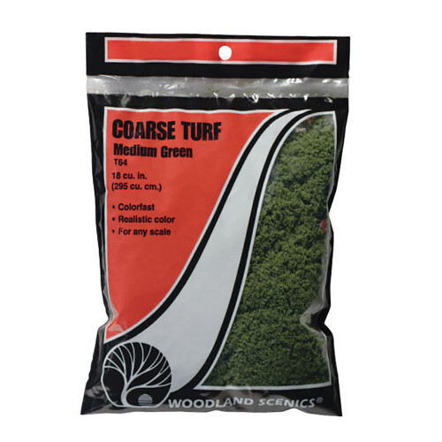 Turf 18 To 25.2 Cubic Inches-Medium Green - Coarse