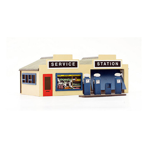 OO Building plastic kit (roadside) - Service Station - Dapol Kitmaster C032