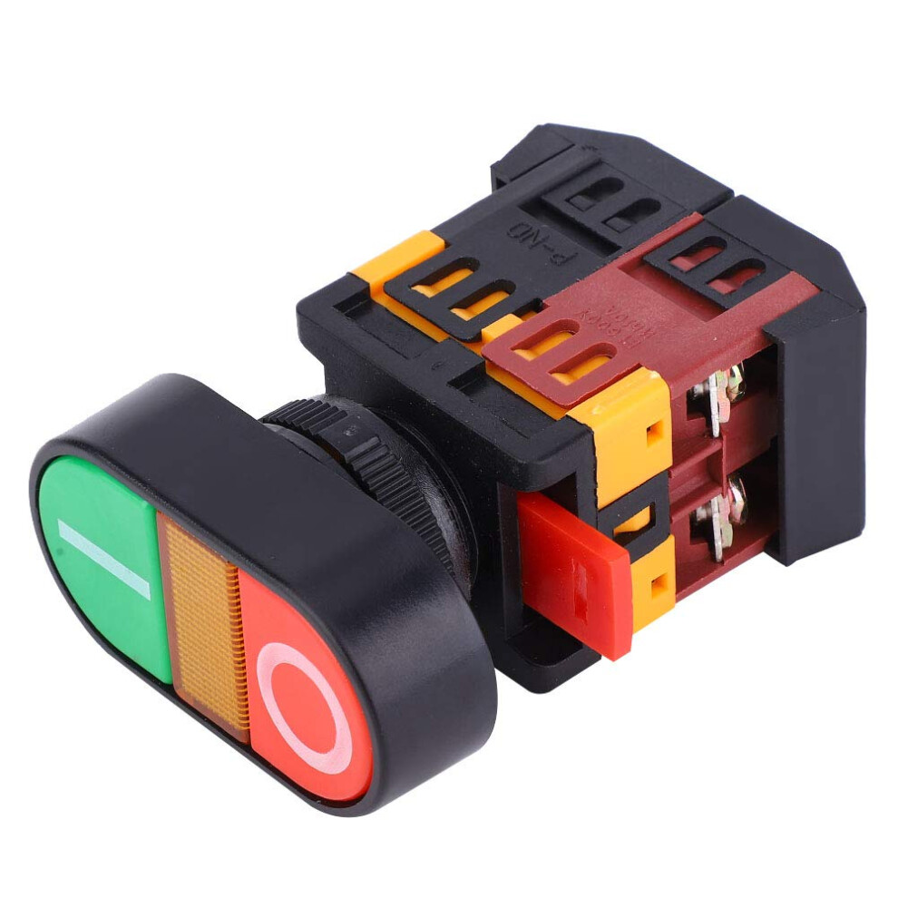 Double Push Button Switch, Led Illuminated No/Nc Push Button Switch With Two Circuits, 22Mm And 25Mm (380V) 9365049013086