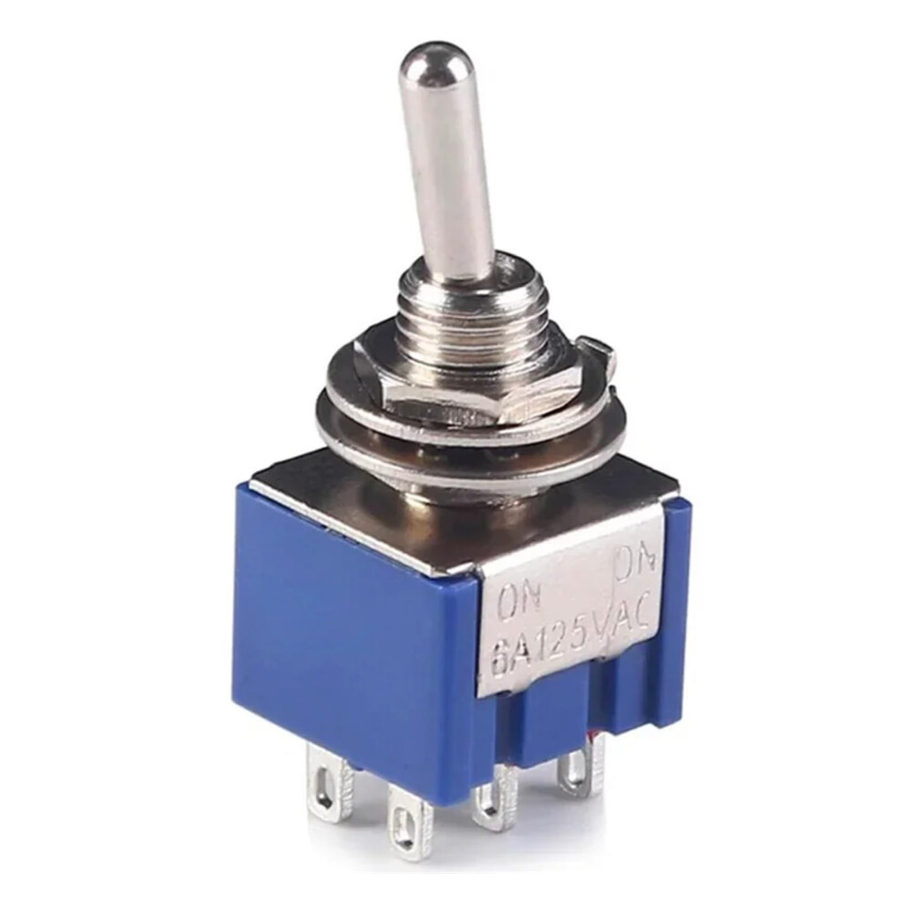 5Pcs Mts202 6Pin Dpdt Toggle Switch Onon 6A 125Vac Miniature Dual Position Control 9189345096532