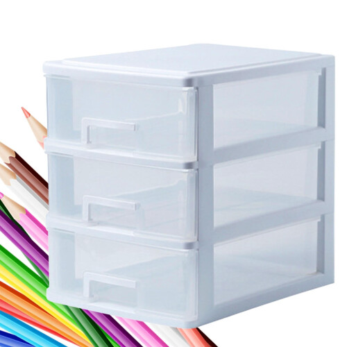 Skincare Organizer Storage Drawers  Clear Stackable MultiTier, Waterproof 3layer