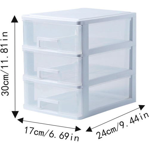 Skincare Organizer Storage Drawers  Clear Stackable MultiTier, Waterproof 3layer 1