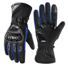 Winter Motorcycle Gloves Waterproof Touchscreen Grip Weatherproof Riding Unisex Large Blue