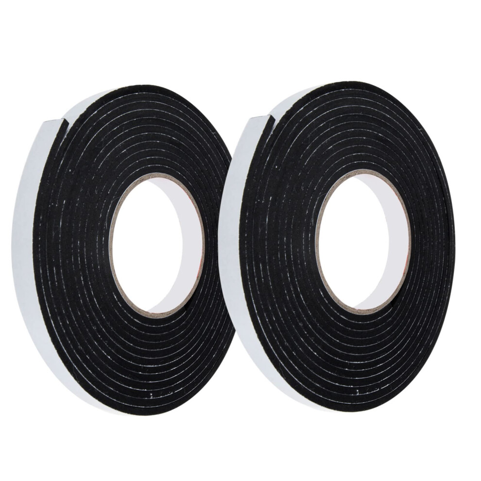 2 Rolls Selfadhesive Foam Sealing Tape Soundproof For Door Sealing Durable And 9426802356212