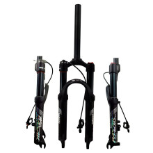 MTB Fork Air Suspension 20 Inch 24 Inch Manual Remote Control Disc Brake 11/8 Steer Shaft Dropout 9 Mm X 100 Mm (Color : Remote, Size : 20')